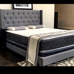 Available In All Sizes/Complete Bed Frame And Mattress And Box Spring/Fast Delivery