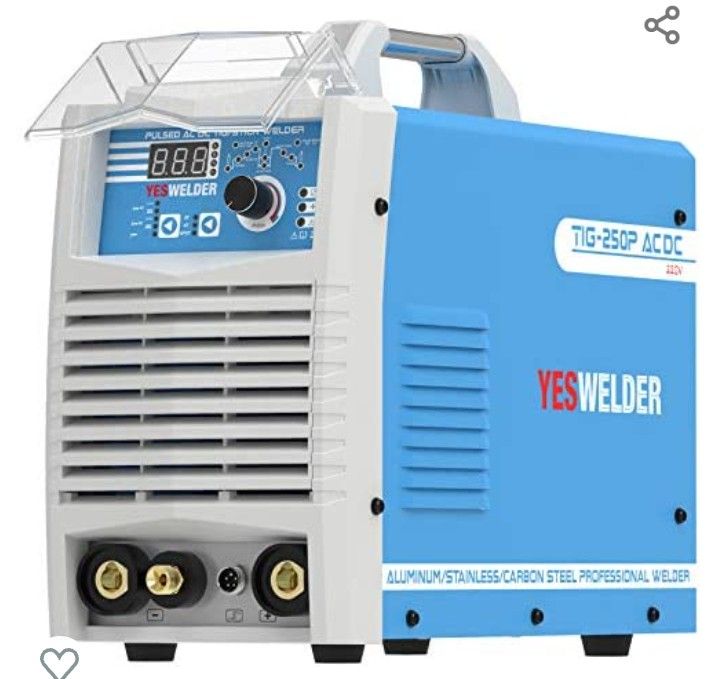 YESWELDER TIG-250P 250 Amp AC/DC Aluminum Tig Welder with Pulse, Digital Inverter Tig/Stick 220V Wel