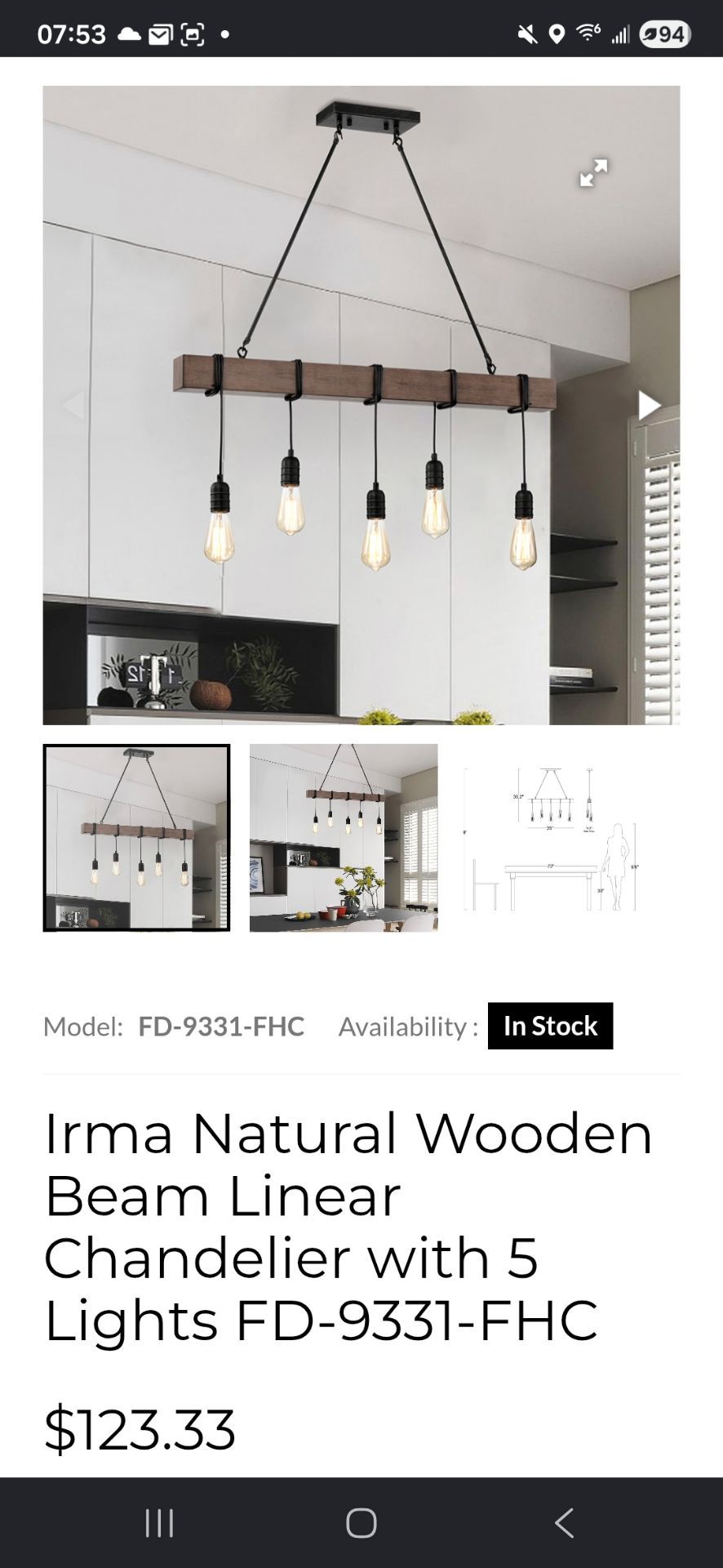 5 light wood beam