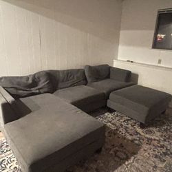 Grey Sectional Sofa – Clean, Modern, Super Comfortable