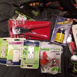 Milwaukee Wire Strippers Plus Electrical Outlets With USB Ports On Them