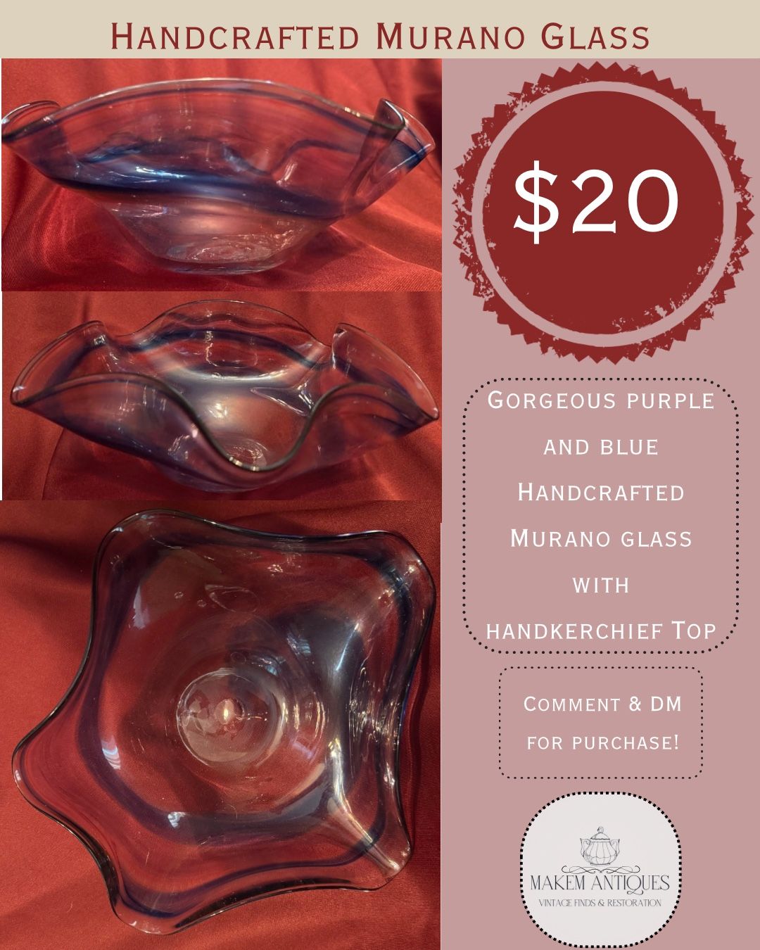 Handcrafted Murano Glass