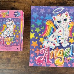 Lisa Frank Puzzle 48pc Angel Cat COMPLETE just $3 xox