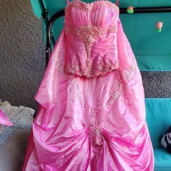Size 4 Pink Quincenera Dress