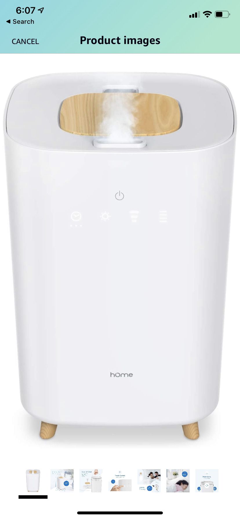 hOmeLabs Large Room Humidifier - 4L Ultrasonic Cool Mist Humidifier for Bedroom, Nursery or Office - Runs up to 40 Hours, Covers 215 Sq Ft Room with