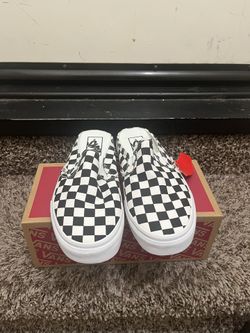 Checkered Vans Slip-Ons