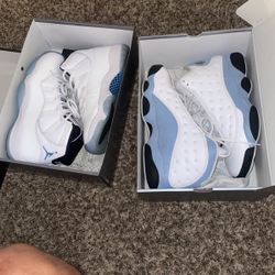 (size 9.5 Men) Jordan 11 Legend Blue And Blue Grey Jordan 13 