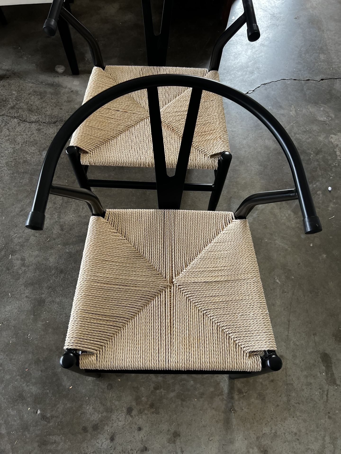 wishbone metal chairs