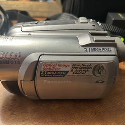 Panasonic video camera with SD card and cassette tape