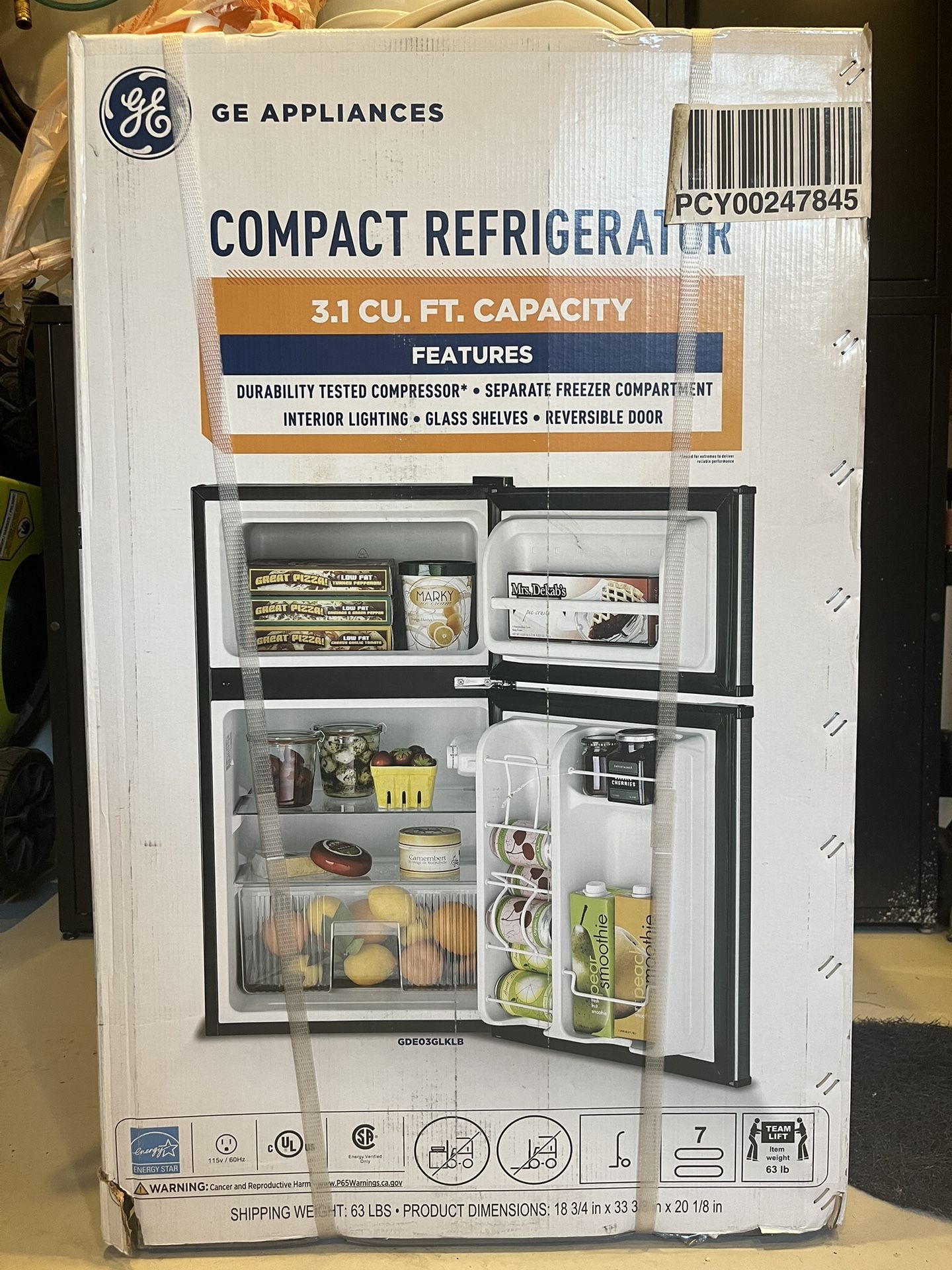 Brand New Compact Refrigerator General Electric, Original Packing