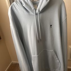 Ami Alexandre Mattiussi Hoodie Light Blue XXXL