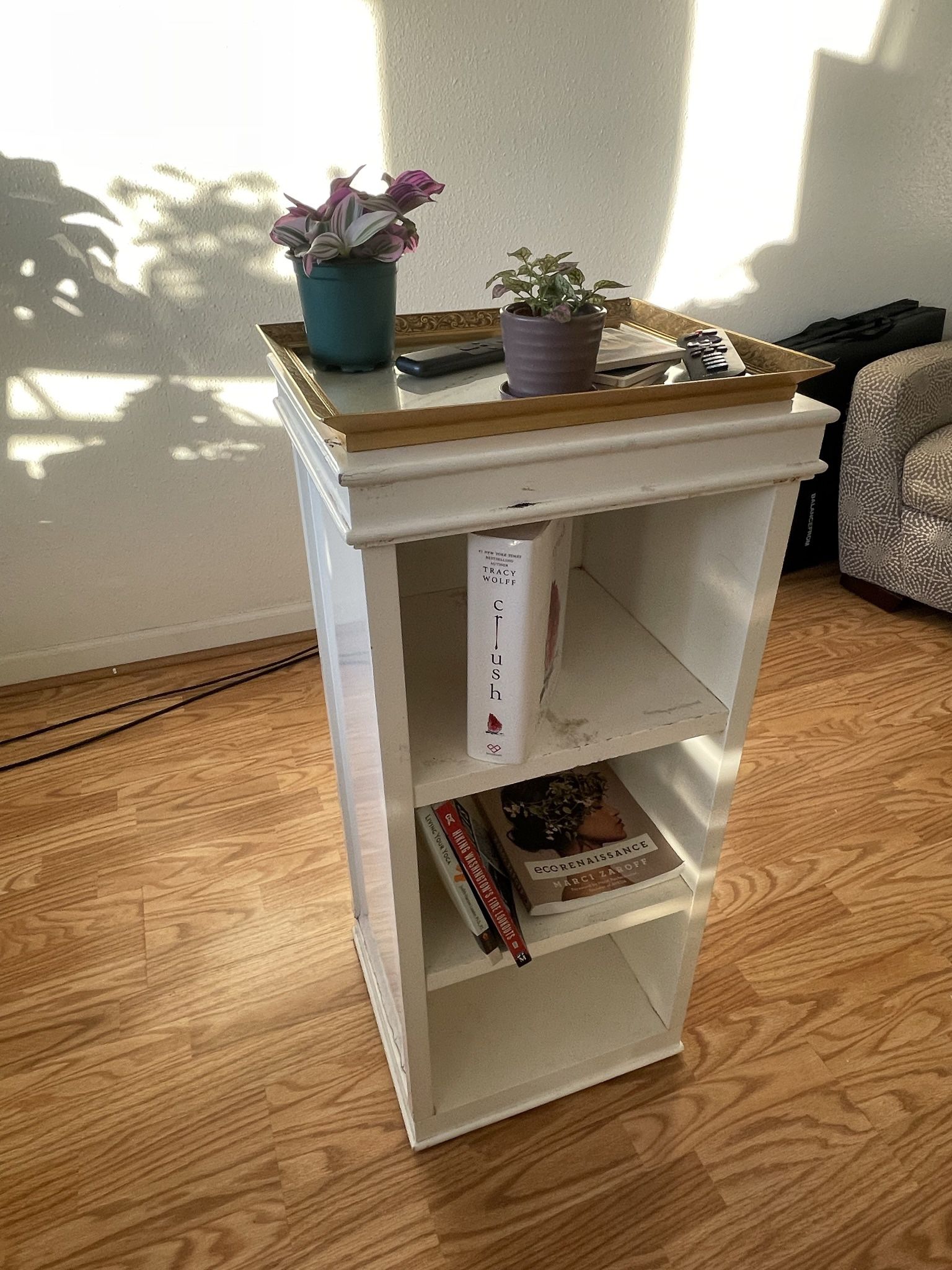 SOLID white Bookshelf Cabinet. 