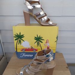 Forever sliver high heels size 8