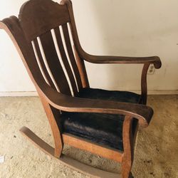 Beautiful Large Antique Wooden Rocking Chair 