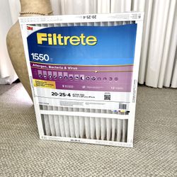 Filtrete 20" x 25" x 4" Allergen Bacteria and Virus Air Filter 1550 MPR: MERV 12 Electrostatic
