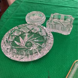 3Crystal Ashtrays