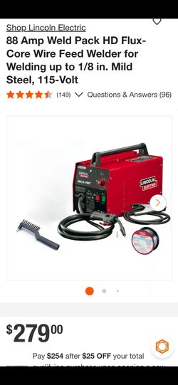 Lincoln Welder K2188-1.  Flux-Cored wire
115 volts.