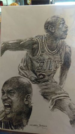 2002 portrait Michael Jordan excellent condition. Make offer 11X17