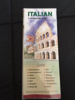 Italian language map (learn ITALIAN)