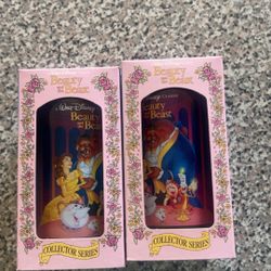 1994 Walt Disney Classic Beauty and the Beast Collector Series cups