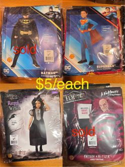 Halloween costumes 5/each