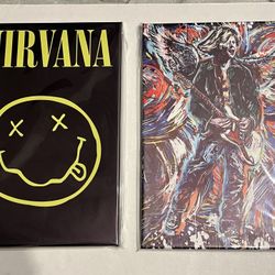 Canvas framed pictures. Nirvana Kurt Kobain