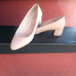 Cole Haan Pale Pink Slip On With Square Heel