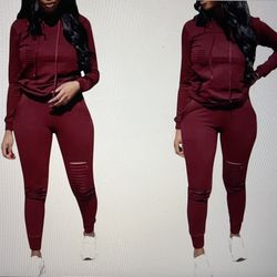 Crop Hoodie Set