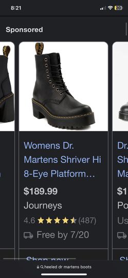 Size 6 Dr Marten Boots High Heel