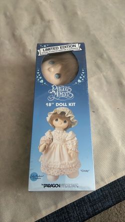 VINTAGE "PRECIOUS MOMENTS" LMT. EDITION 18" DOLL KIT-'CINDY', SEALED