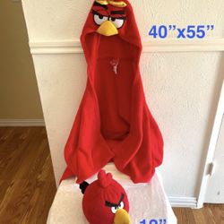 Angry Bird Hooded Blanket And Plush