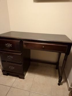 Wooden Desk With Drawers