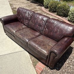 Bassett Leather Couch