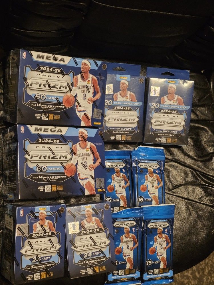 2024-25 Prizm Basketball Cards Mega Blaster Hanger Box Lot! New Sealed!