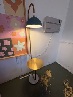 Mid century style floor lamp/ side table