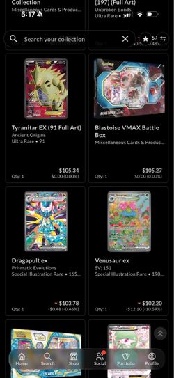 Pokémon TCG Collection Portfolio