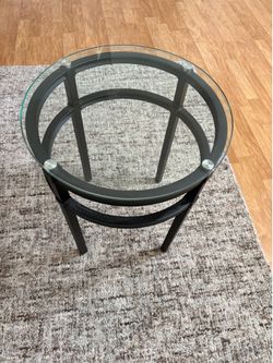 Glass side table