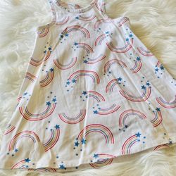 Cat & Jack Rainbow Racerback Tank Top Dress *2T
