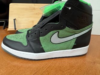Air Jordan 1 Zoom High Black Green Sneakers