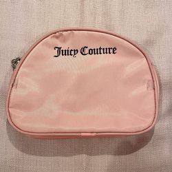 Juicy Couture Makeup Cosmetic Travel Bag in Peachy Pink