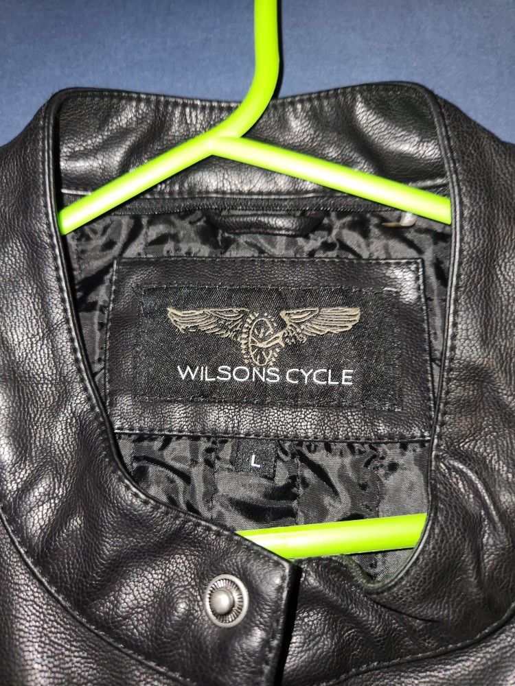 Wilson's cycle shop leather jacket