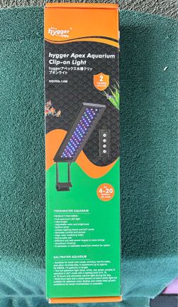 hygger Clip On Full Spectrum Aquarium LED Light, 14W Day-Night Dual Timer Sunrise-Day-Sunset-Moon Fish Tank Light, Adjustable Timer Brightness with 9 