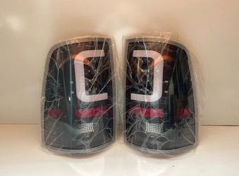 2009-2018 DODGE RAM LED BAR BLACK TAILLIGHT PAIR