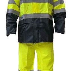 High Visibility Yellow Rain Suit