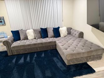 Tufted Sofa and Chaise sectional