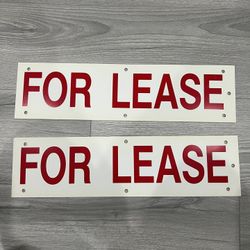 FOR LEASE Signs - Set of 2