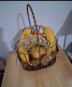 Mediterranean Faux Fruit  Basket