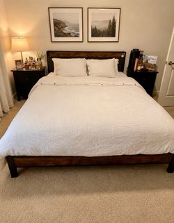 California King bed and mattress