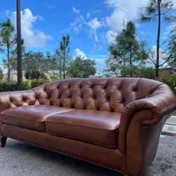 Ralph Lauren Leather Chesterfield Sofa Couch
