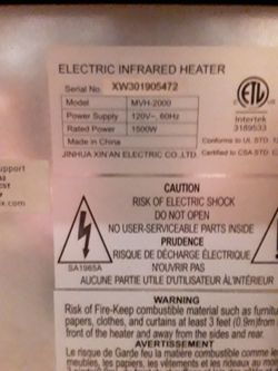 Infrared heater Magnavox for Sale in Etna, OH - OfferUp